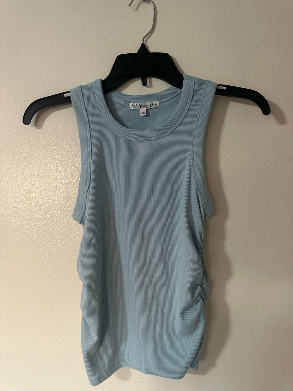 Rebellious One Light Blue Ribbed Tank